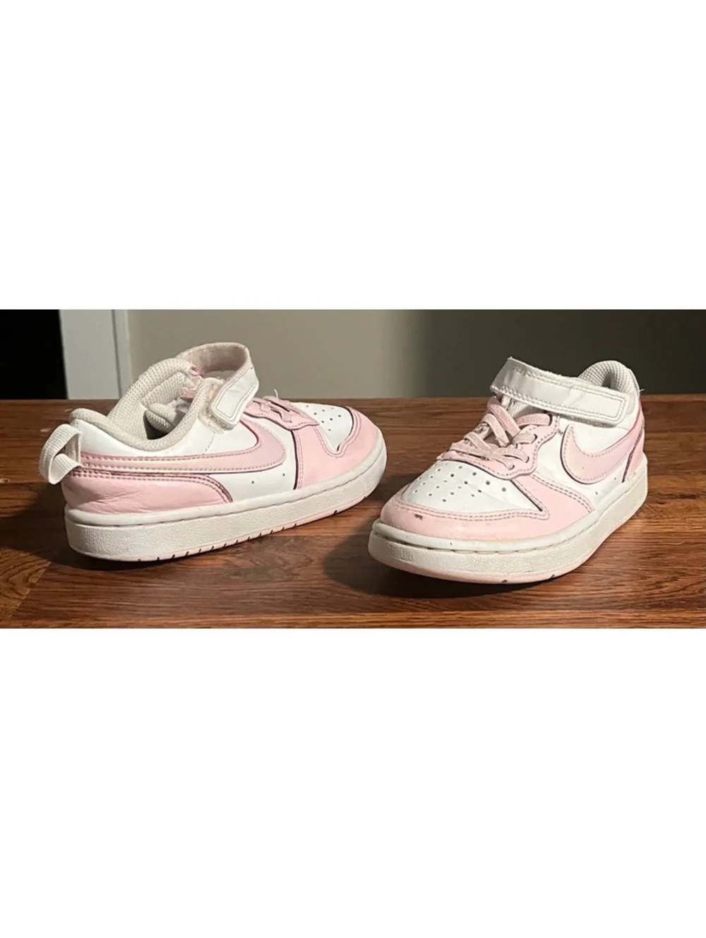 Nike Kids Pink and White Sneakers Size 12.5 US
